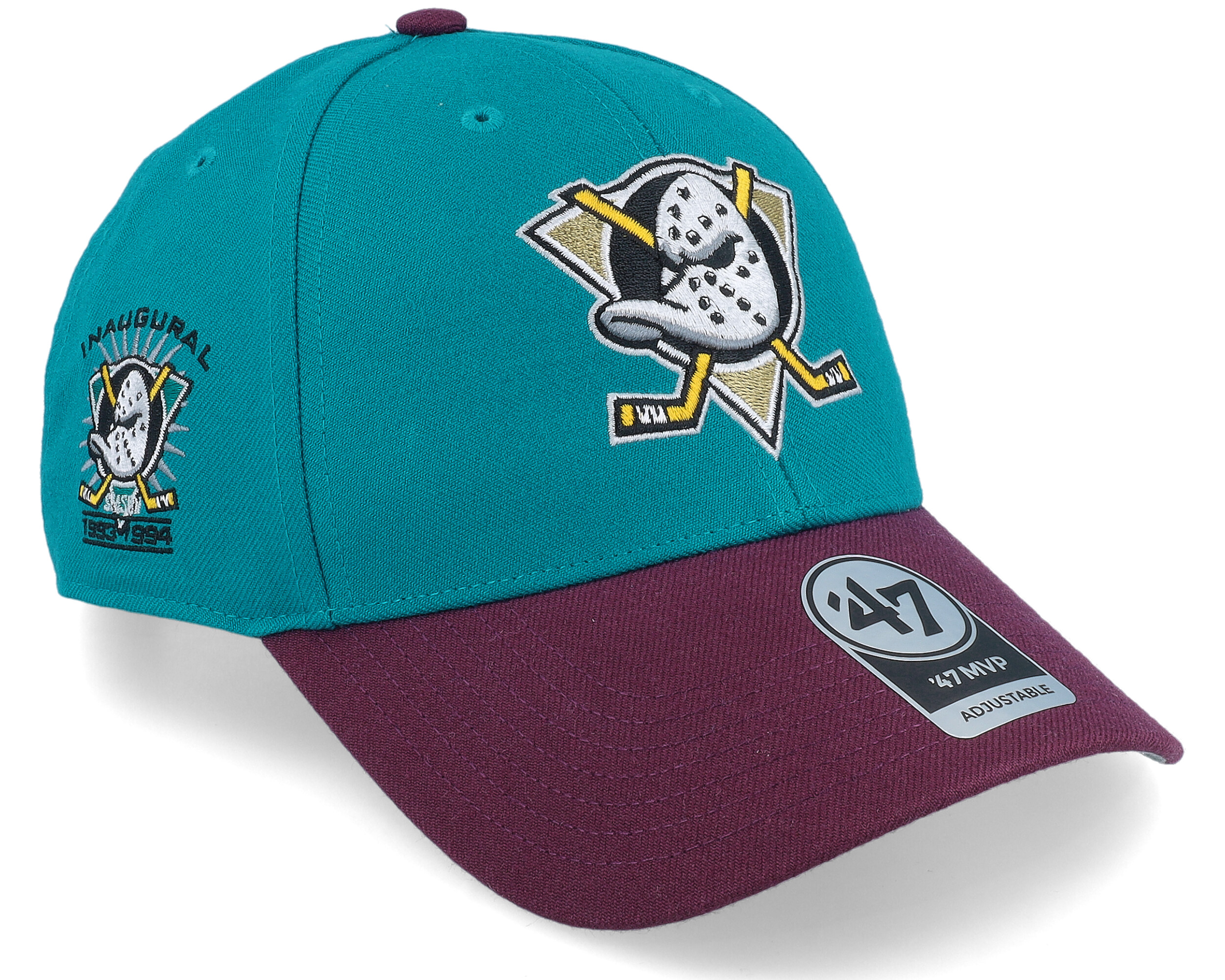 Anaheim Mighty Ducks '47 NHL Clean Up MVP Dad cap retro two tone