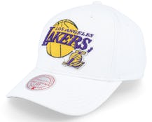 Los Angeles Lakers All In Pro White Adjustable - Mitchell & Ness