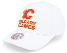 Calgary Flames All In Pro White Adjustable - Mitchell & Ness