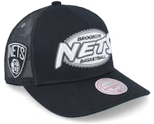 Brooklyn Nets Team Seal Black Trucker - Mitchell & Ness