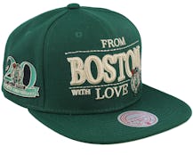 Boston Celtics With Love Green Snapback - Mitchell & Ness