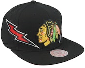 Chicago Blackhawks Double Trouble Black Snapback