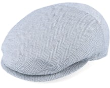 Unthreaded Cap With Wedges Behind Grey Flat Cap - Borsalino
