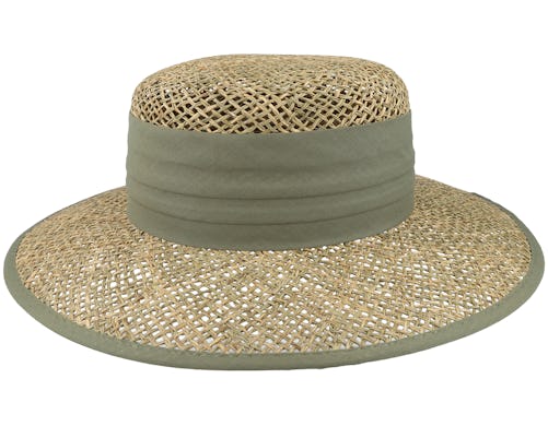 Cloche Seagras Natural/Khaki Straw Hat - Seeberger Hut