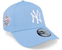Hatstore Exclusive x New York Yankees Patch 9FORTY A-Frame Sky/Pink Adjustable - New Era
