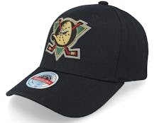 Men's Boston Bruins Mitchell & Ness Black Times Up Classic Script Cord  Trucker Adjustable Hat