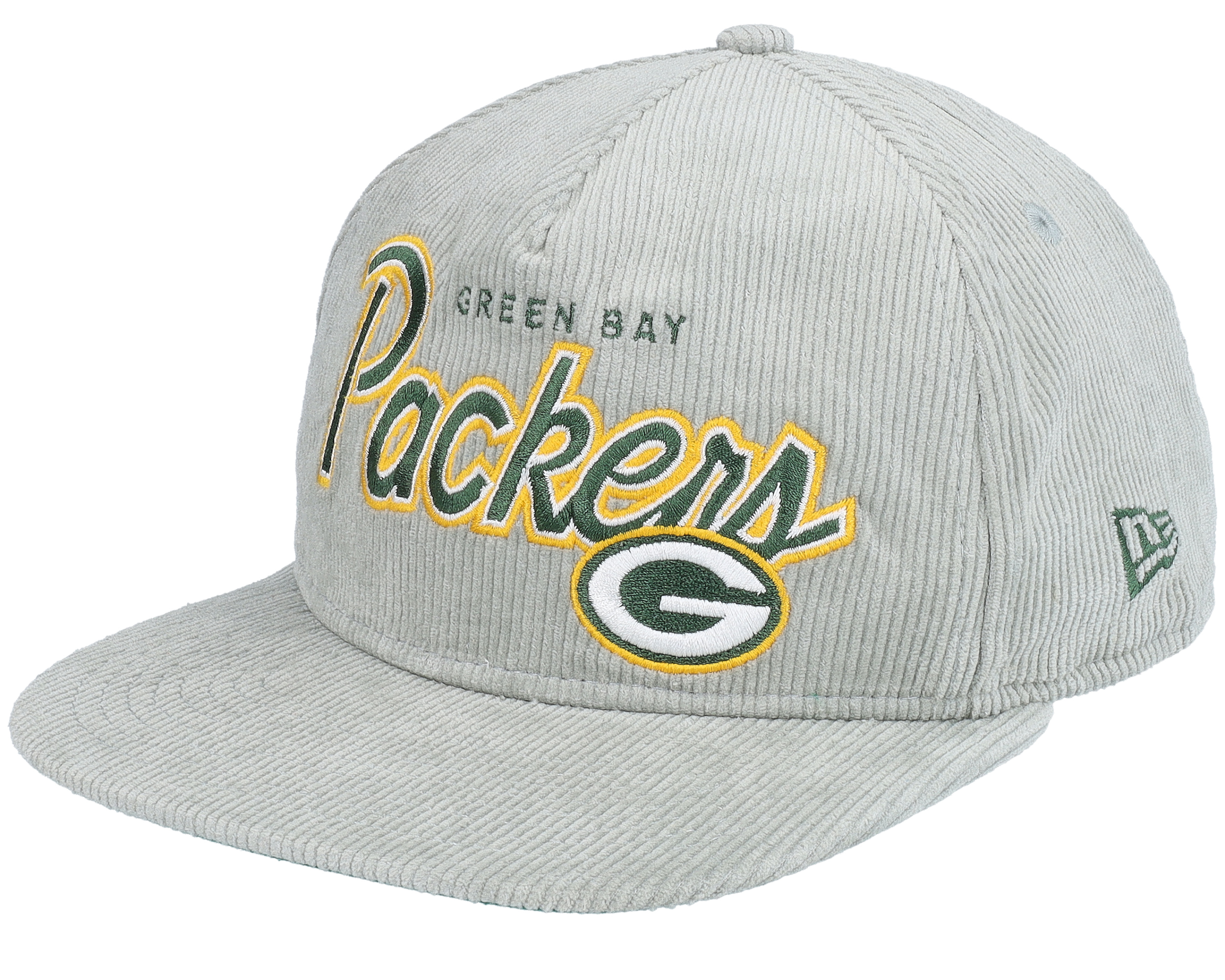 Green Bay Packers Golfer Cord E3 Grey Snapback