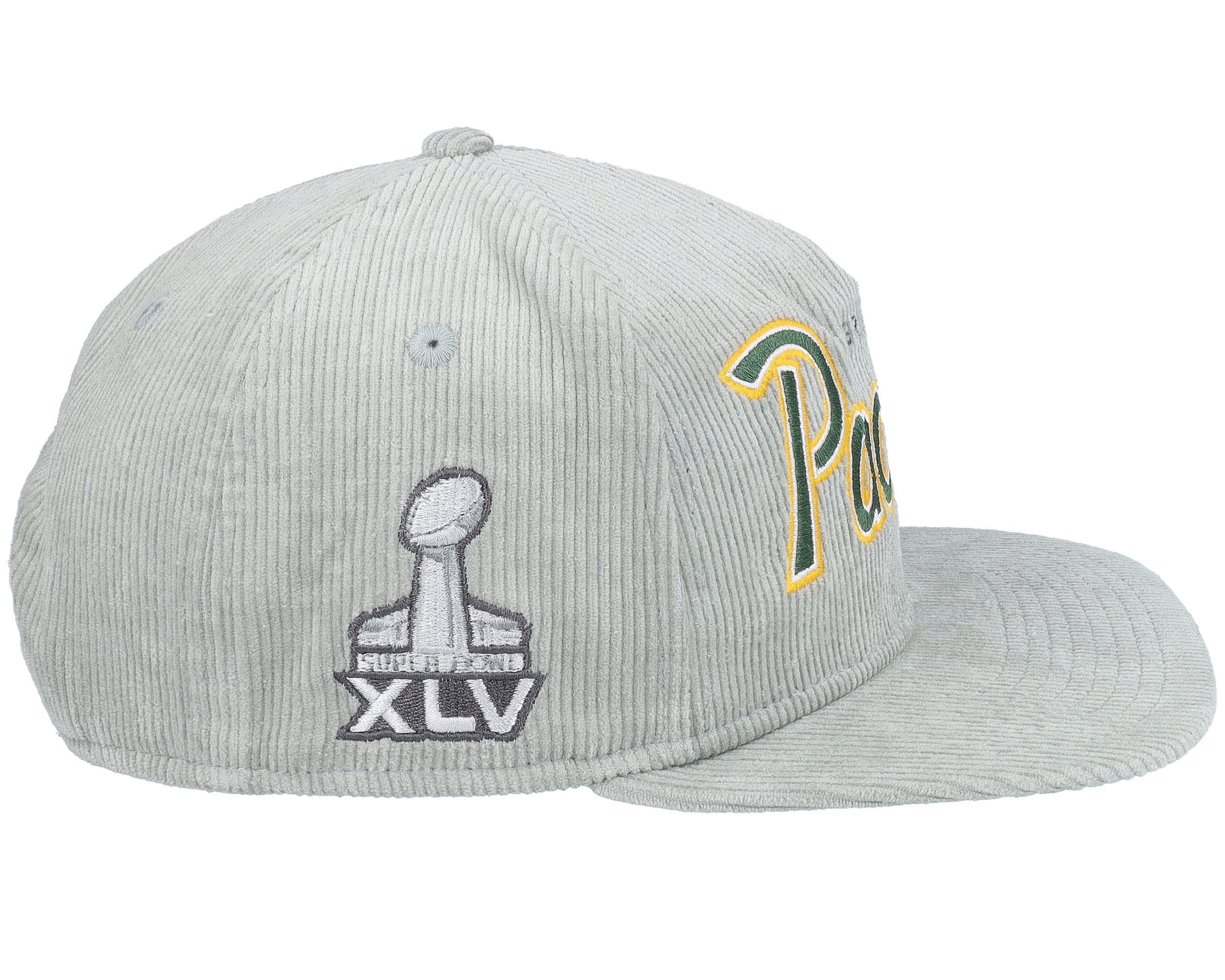 Green Bay Packers Golfer Cord E3 Grey Snapback New Era