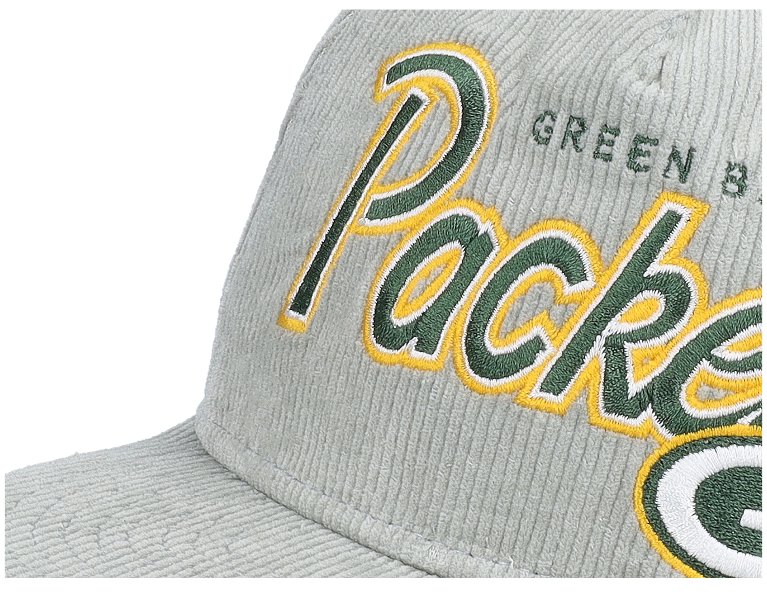 Green Bay Packers Golfer Cord E3 Grey Snapback New Era