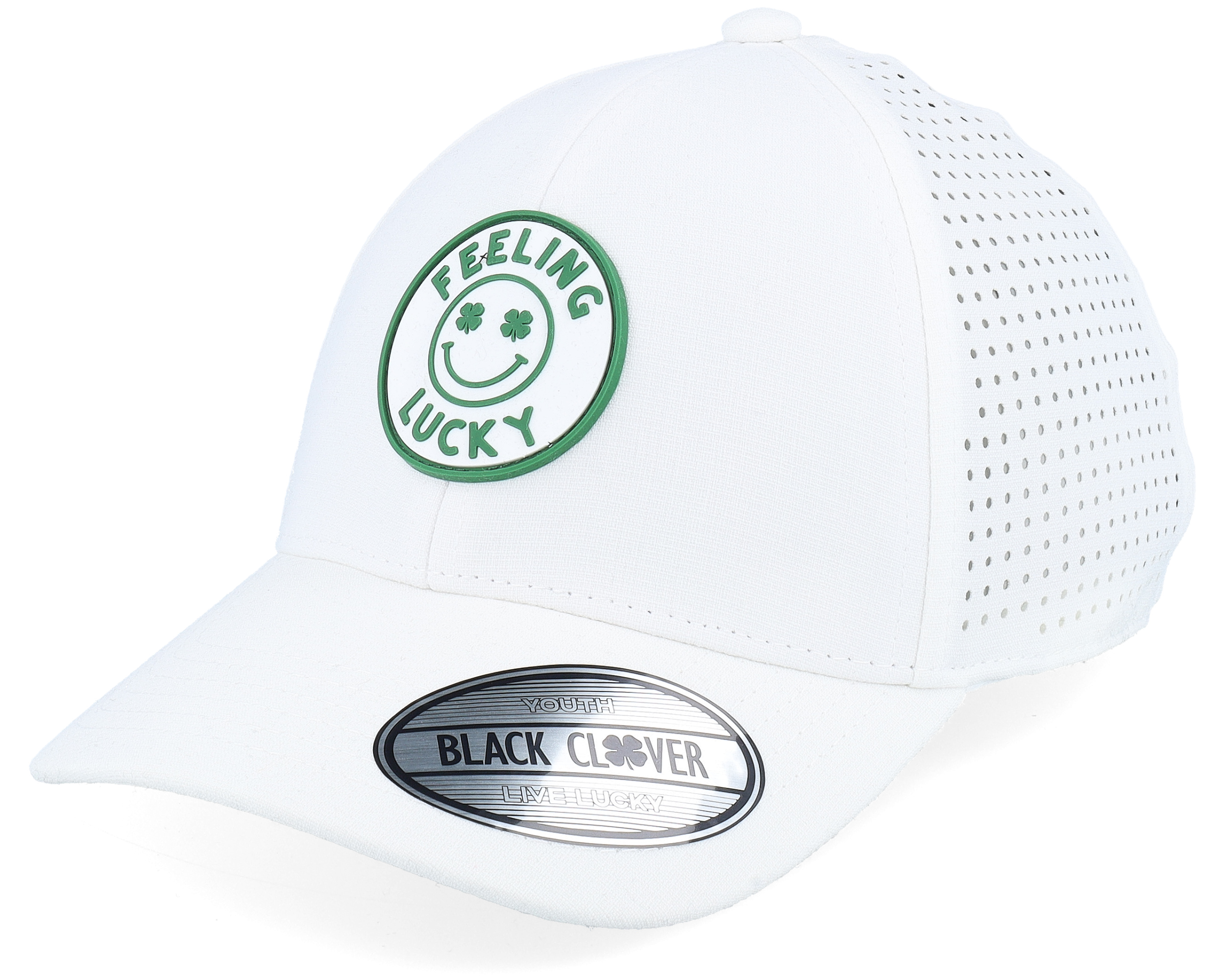 Kids Smile White W White Mesh W Patch Adjustable - Black Clover Cap ...