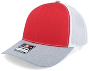 112 Tri Red/White/Heather Grey Trucker