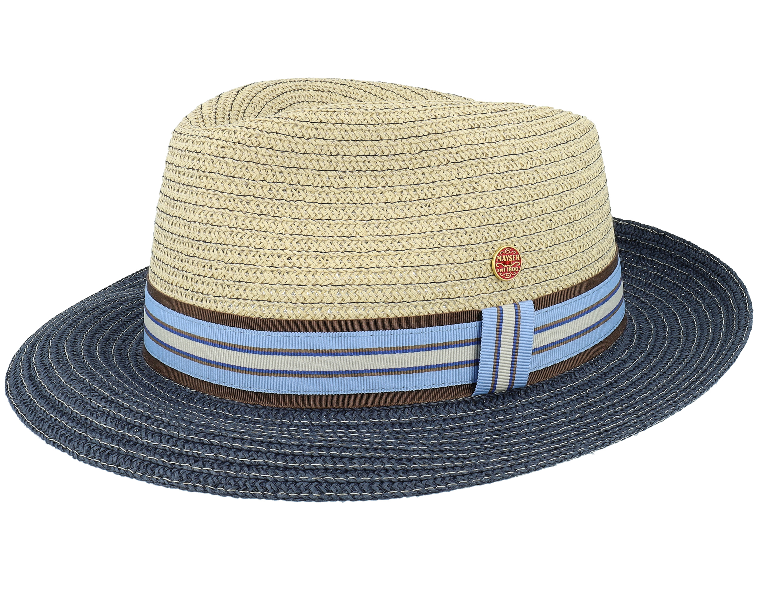 Maleo Paper Braid Beige-gem Trilby Straw Hat - Mayser