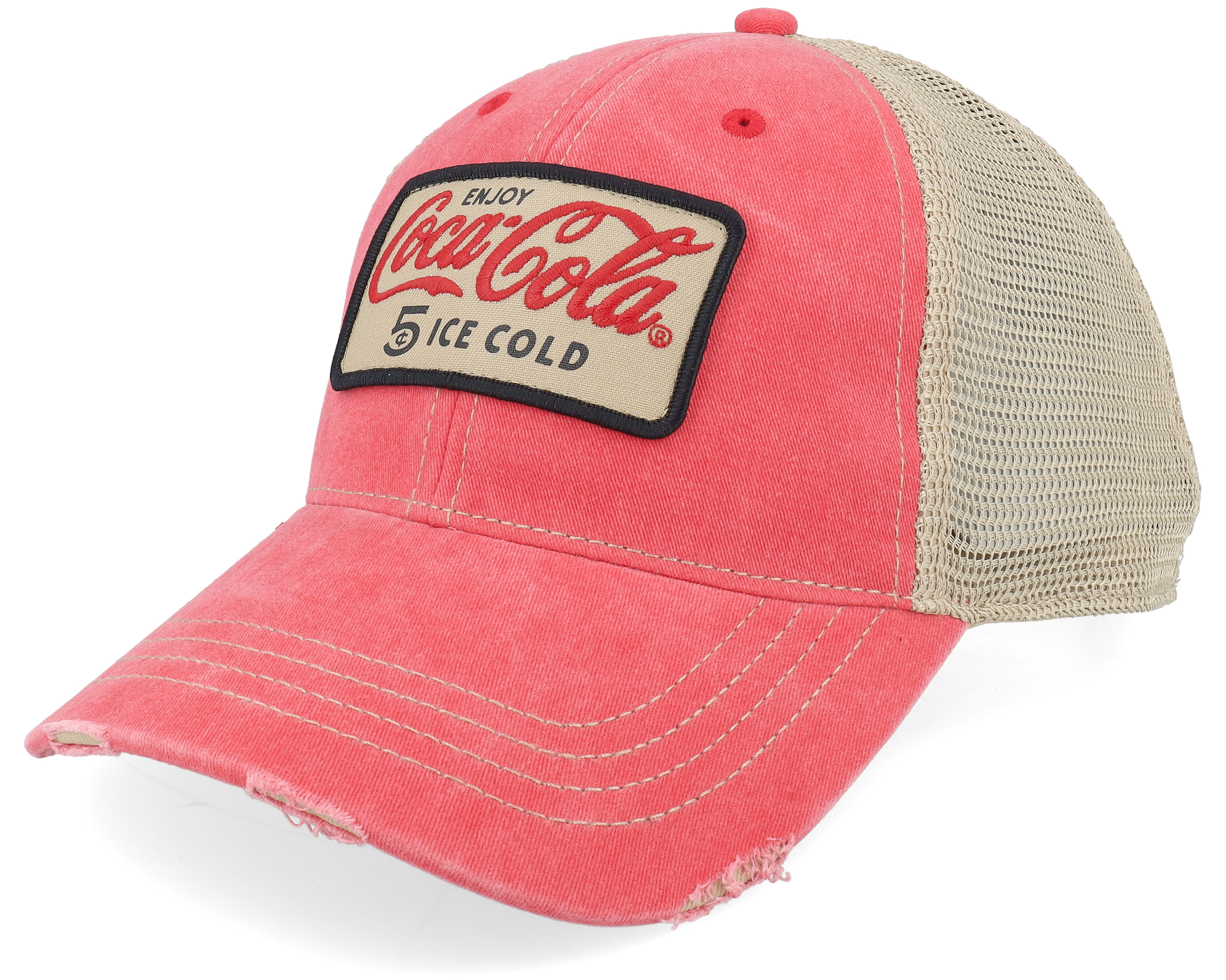 American Needle x Coca - Tonal Washラグラン帽子レッド American Needle x Coca - Tonal Washラグラン帽子レッド