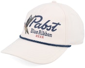Pabst Blue Ribbon Canvas Cappy Ivory A-Frame Adjustable