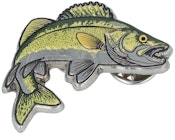 Zander Walleye Fish Pin