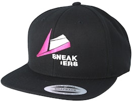 Pink Logo Black Snapback - Sneakers