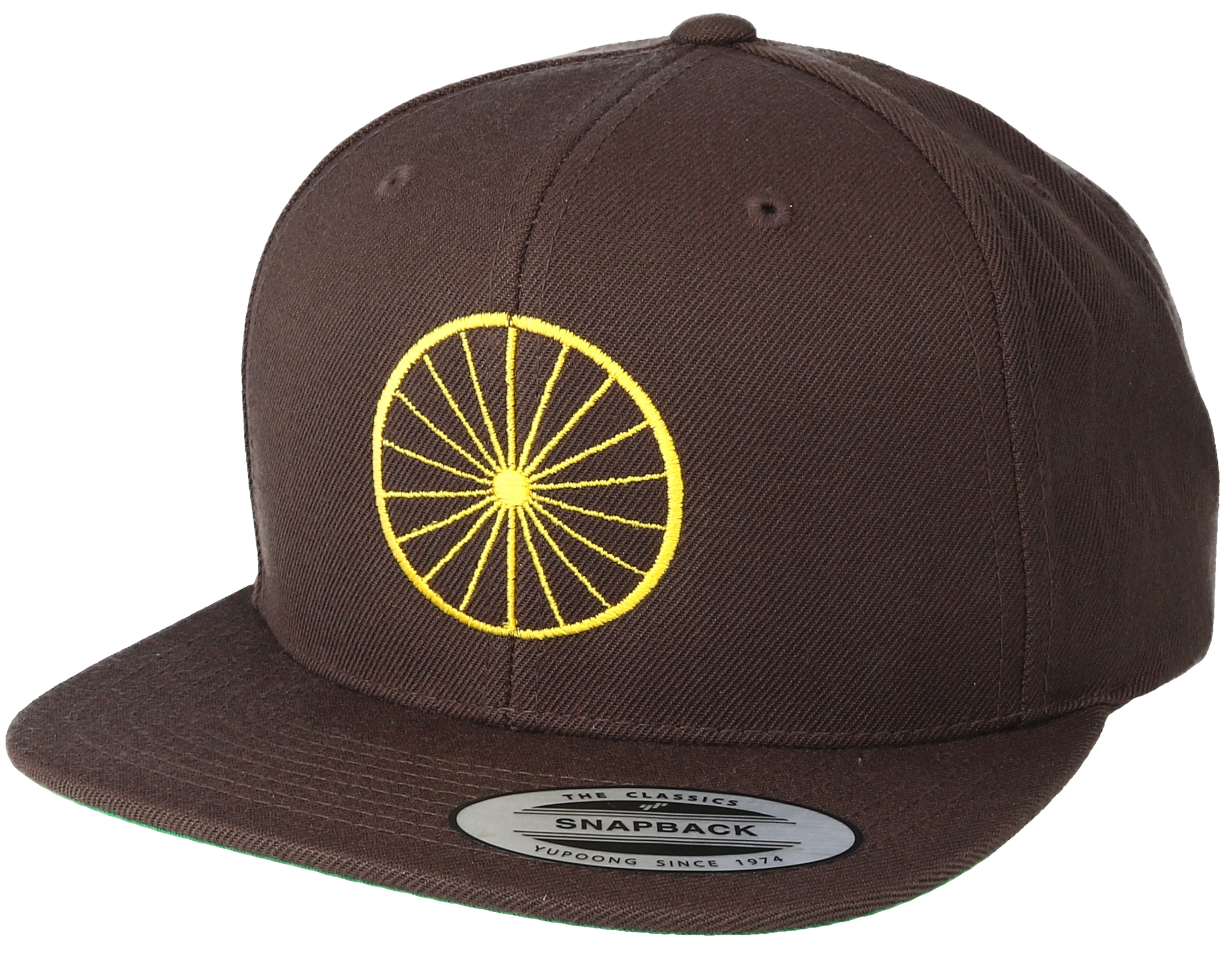 Caps Wheel Brown/Yellow Snapback - Bike Souls - Brun Snapback