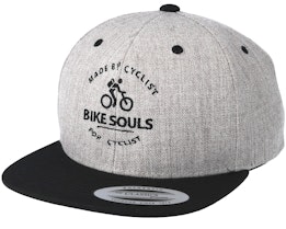 Made By Cyclists Heather Grey/Black Snapback - Bike Souls