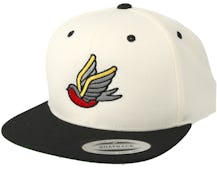 Swallow Black/White Snapback - Tattoo Collective