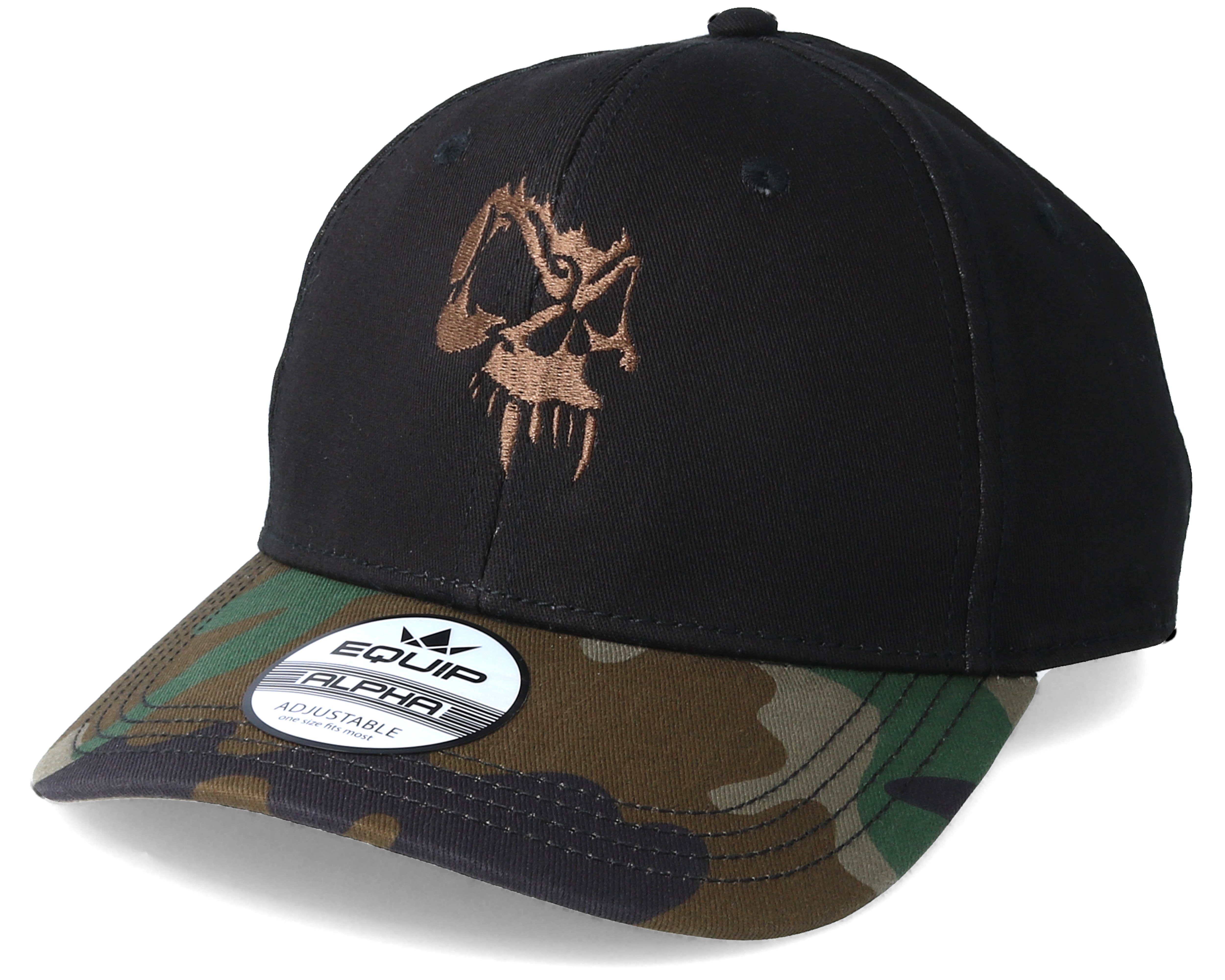 Angry Skull Brown Black/Camo Adjustable - Tattoo Collective keps ...