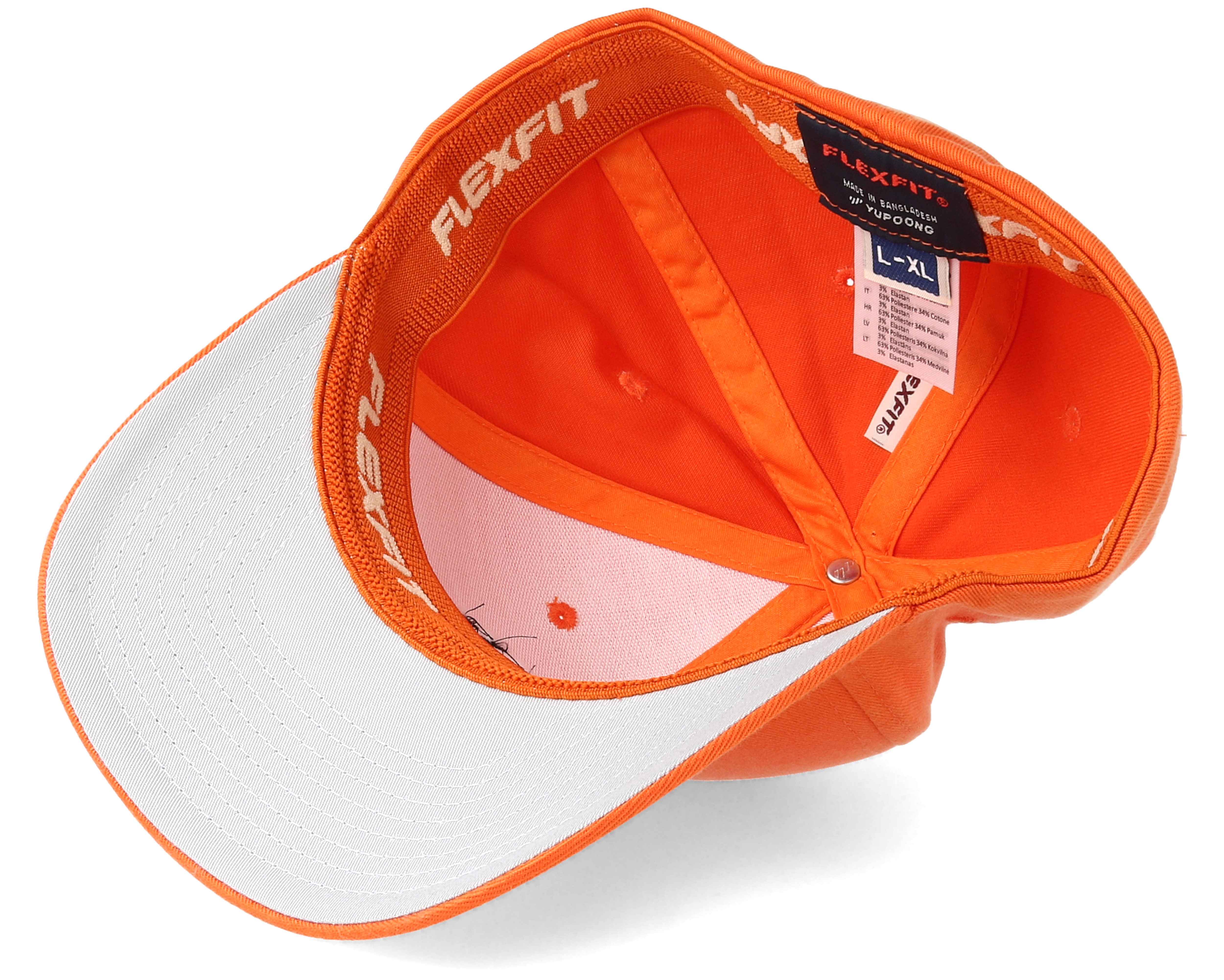 blaze orange flex fit hat