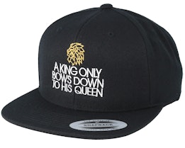 A King Only Bows Down To His Queen Black Snapback - Lions