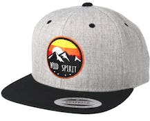 Sunset Logo Grey/Black Snapback - Wild Spirit