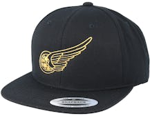 Rolling Wings Black Snapback - Born To Ride