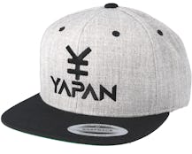 Yapan Logo Heather Grey/Black Snapback - Yapan