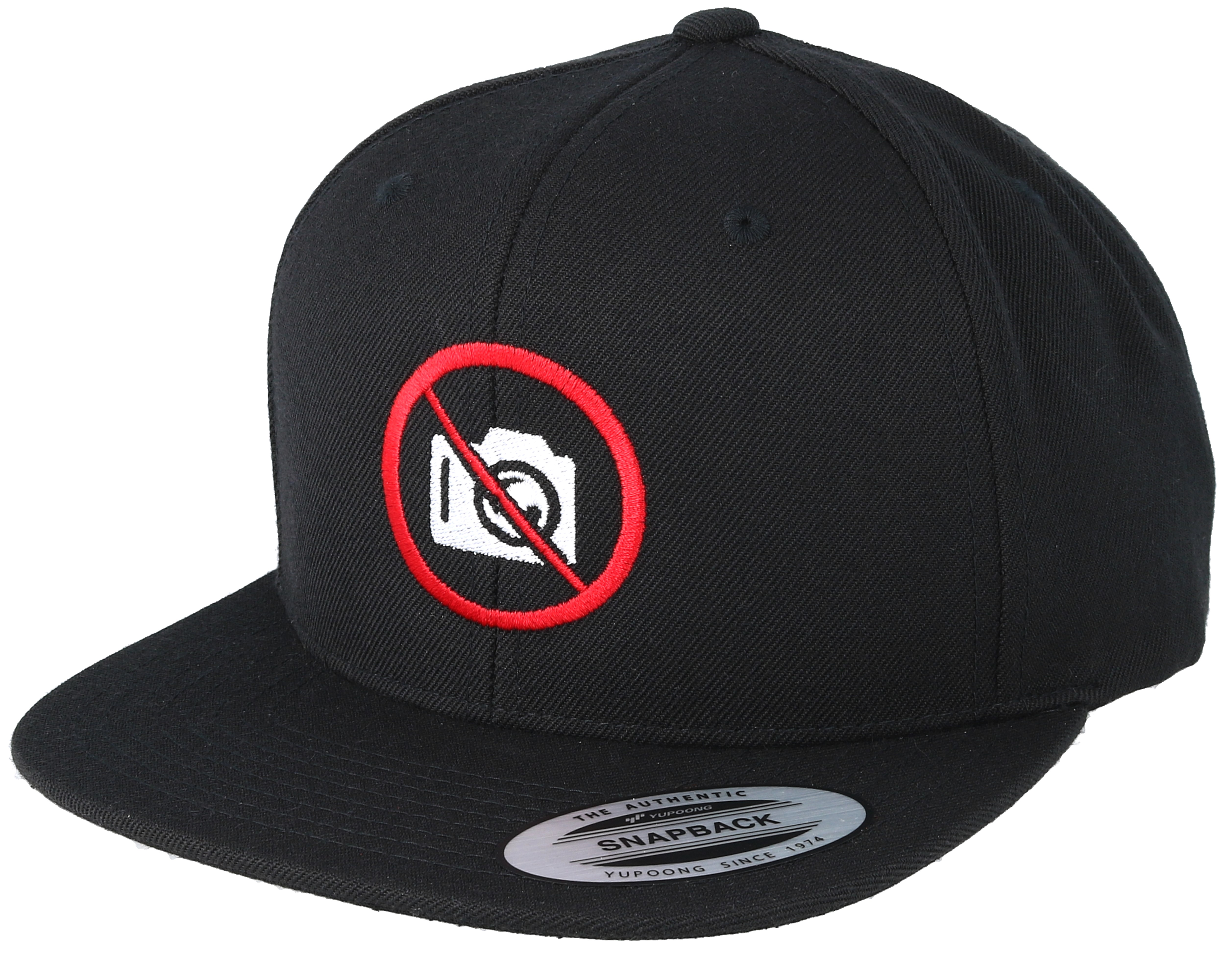 No Photo Black Snapback Iconic Cap Hatstore