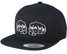 Love And Hate Black Snapback - Tattoo Collective