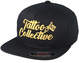 Logo Black/Gold Flexfit - Tattoo Collective