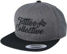 Logo Charcoal/ Black Snapback - Tattoo Collective