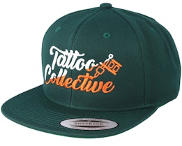 Logo Split Green/Orange Snapback - Tattoo Collective