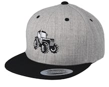 Kids Big Tractor Grey/Black Snapback - Kiddo Cap