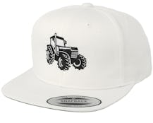 Kids Big Tractor White Snapback - Kiddo Cap