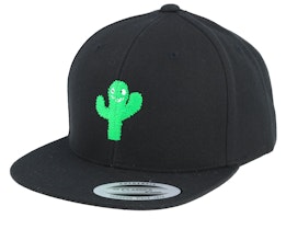 Kids Cactus Monster Black Snapback - Kiddo Cap