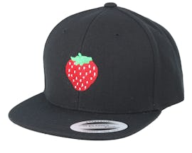 Kids Strawberry Black Snapback - Kiddo Cap