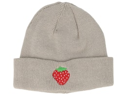 Kids Strawberry Grey Beanie - Kiddo Cap