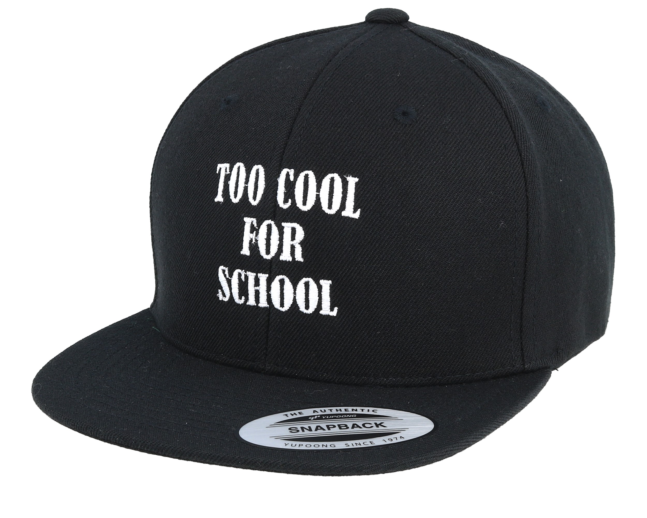 Kiddo Cap - Black Cap - Kids Too Cool for School Black Snapback @ Hatstore