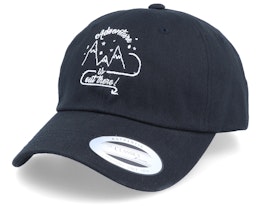 Adventure Is Out There Black Dad Cap Adjustable - Bacpakr