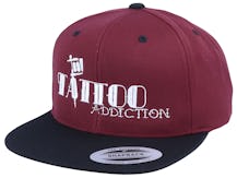 Tattoo Addiction Maroon/Black Snapback - Tattoo Collective
