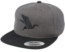 Bird Logo Charcoal Snapback - Origami