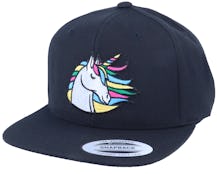 Rainbow Unicorn Black Snapback - Unicorns