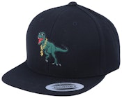 Kids Thug Life T-Rex Applique Black Snapback