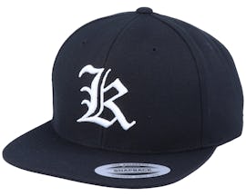 K Letter 3D Black Snapback - Iconic
