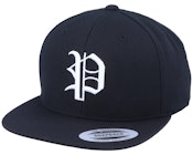 P Letter 3D Black Snapback