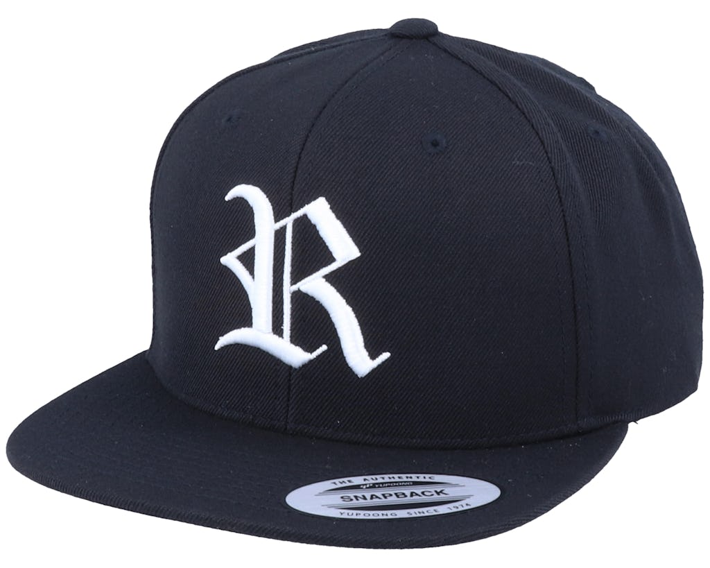 R Letter 3D Black Snapback - Iconic cap | Hatstoreworld.com