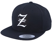 Z Letter 3D Black Snapback