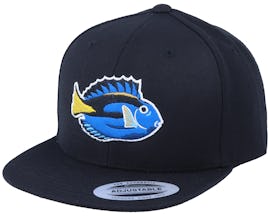 Kids Pacific Blue Tang Fish Black Snapback - Kiddo Cap
